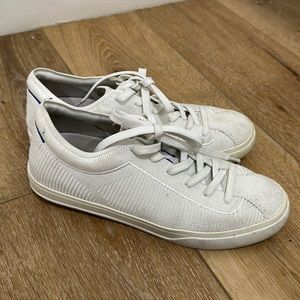 Rothys lace up sneakers women size 8 bright white